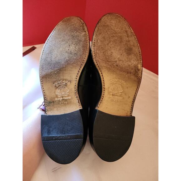Allen Edmonds Newport Loafers Black Leather Tassel Apron Toe Slip On Shoes 11D main image 12